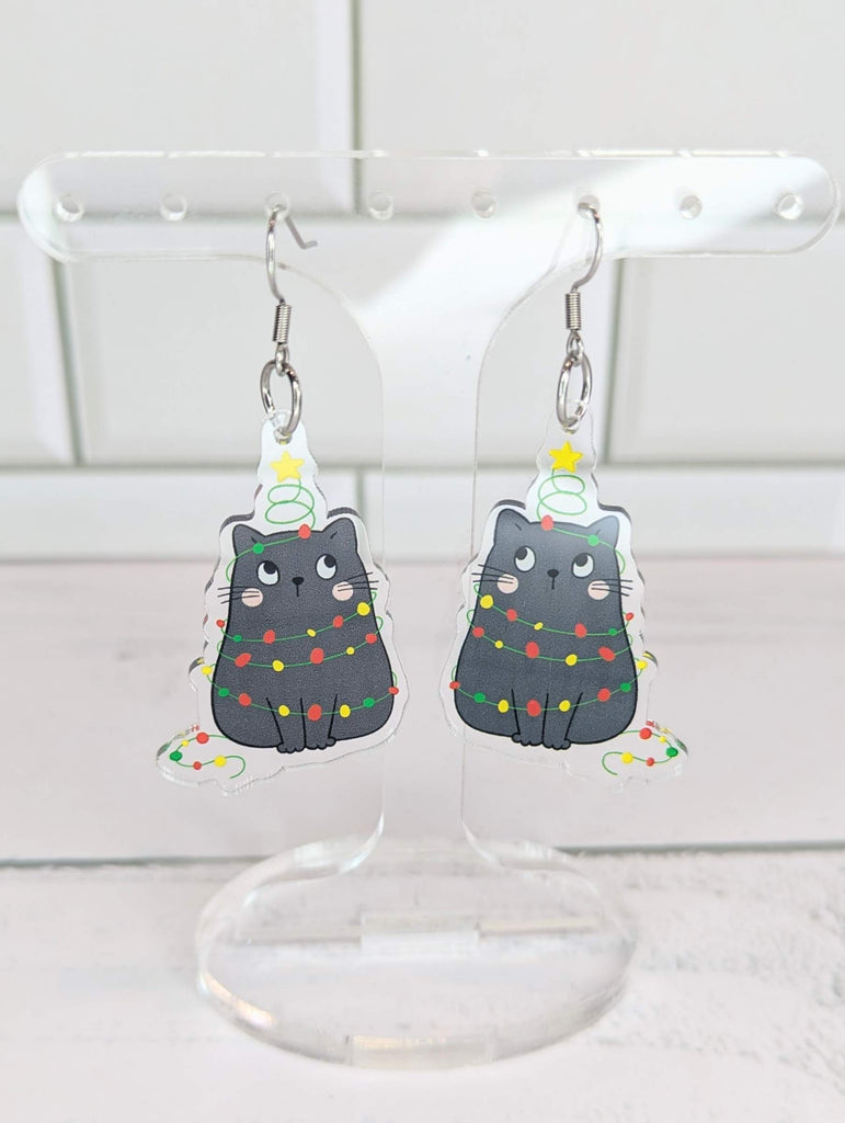 Christmas Cat in Light Dangles