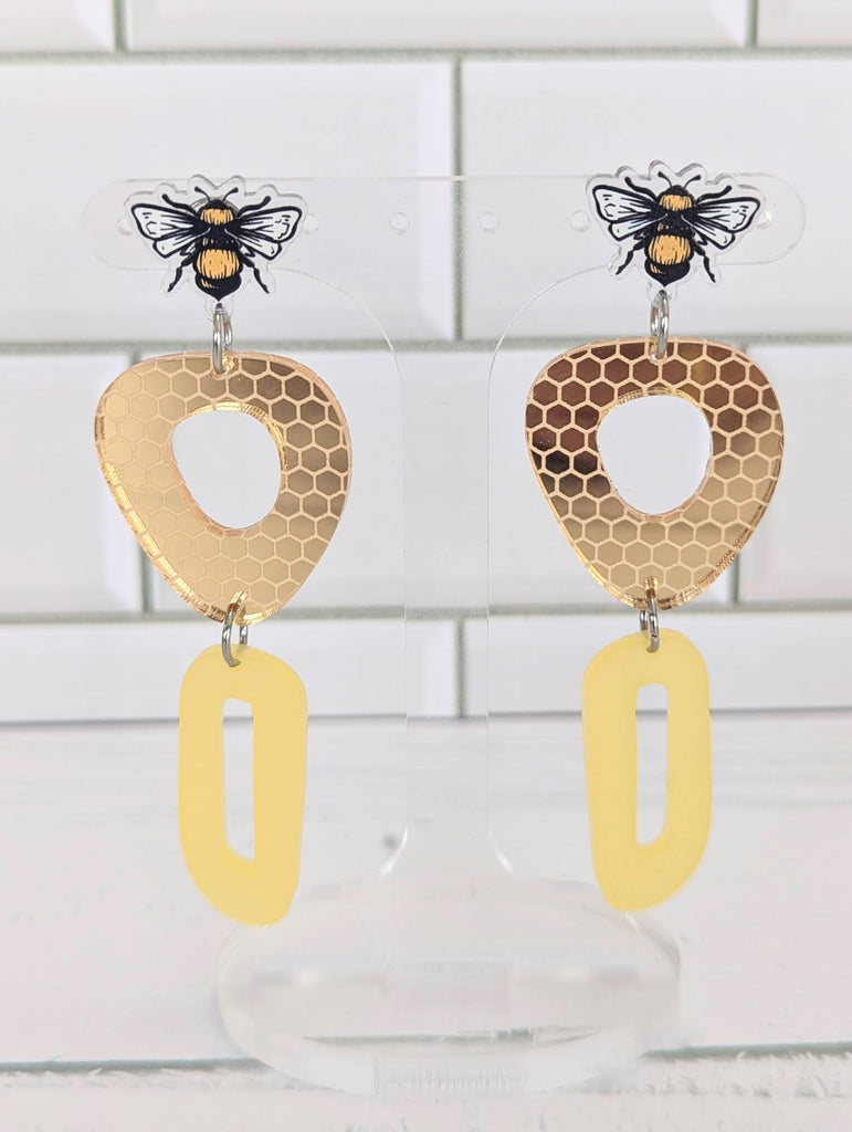 Golden Honeycomb Dangles