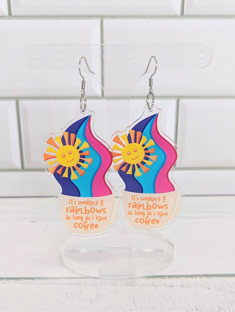 Sunshine and Rainbows Coffee Dangle