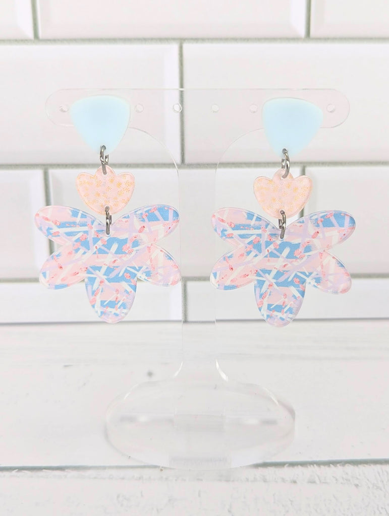 Mini Drop Leaf Dangles with Blue Topper
