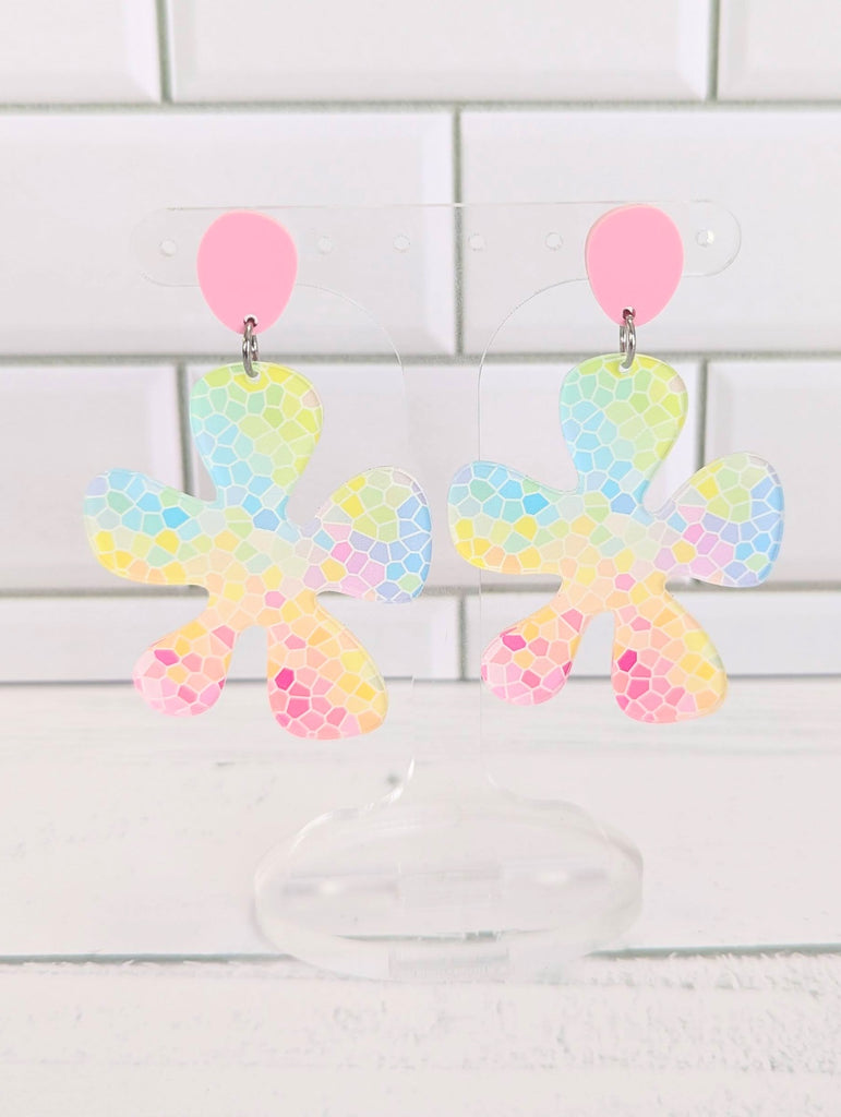 Patchwork Floral Dangles
