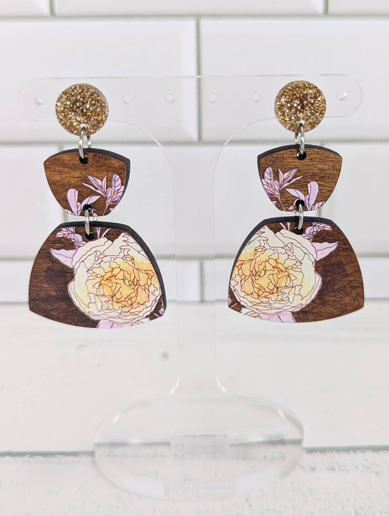 Peony Floral Dangle