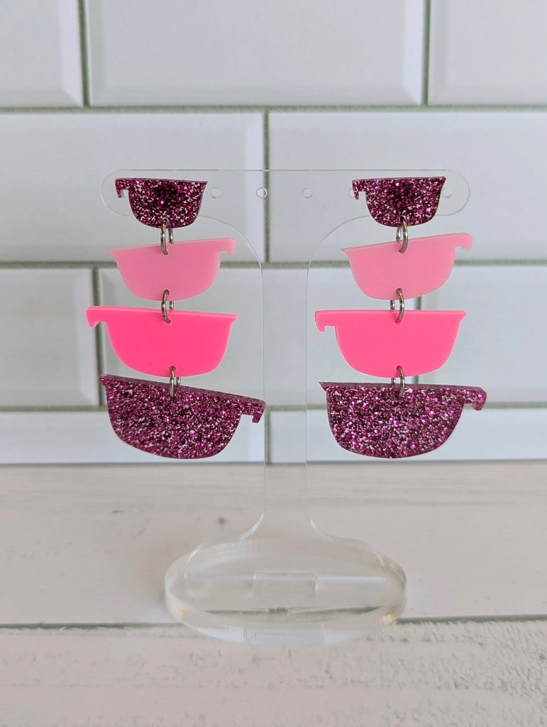 Pink Mixing Bowls Dangle