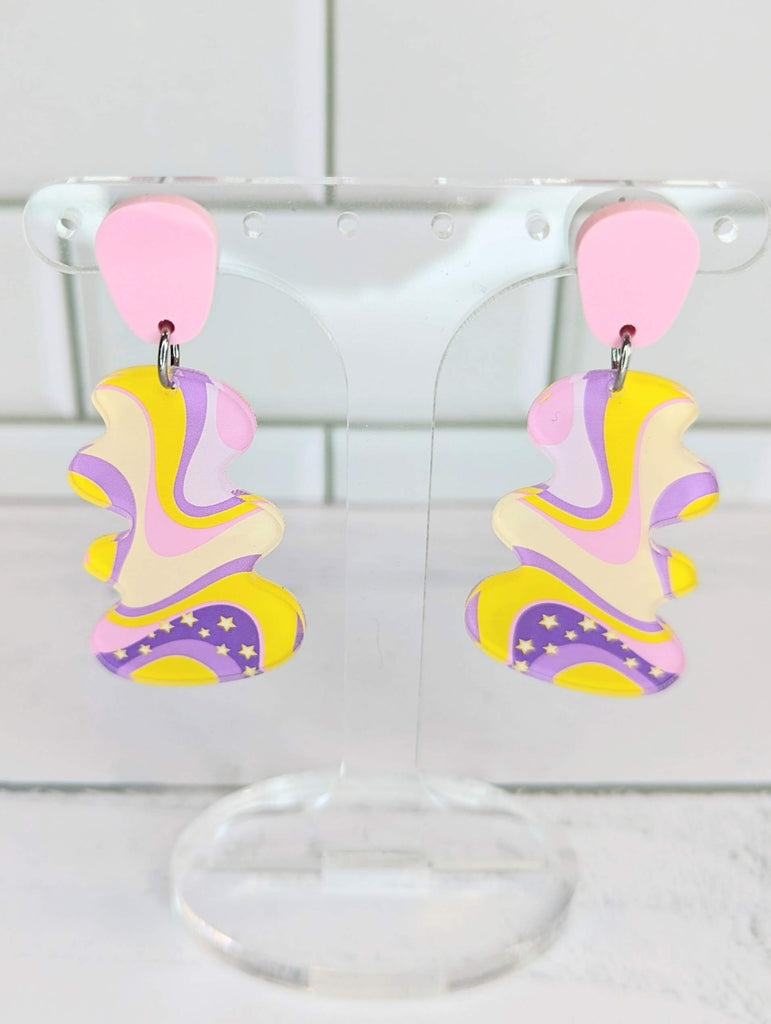 Retro Lilac Haze Dangles with 16mm Topper