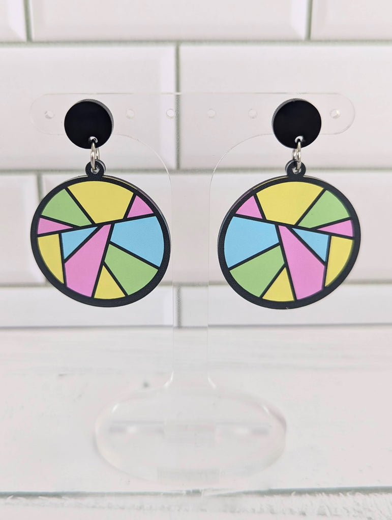 Stained Glass Circle Dangles