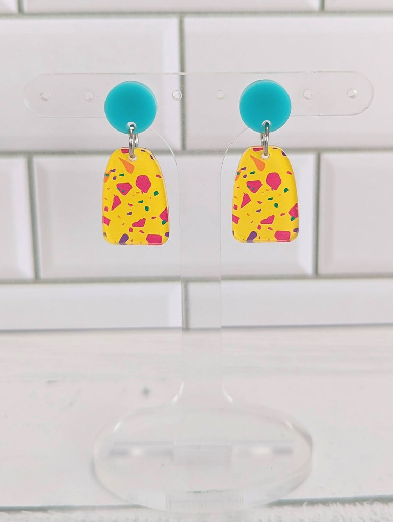 Yellow Terrazzo Mini Dangles