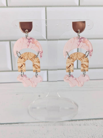 Blush Crescent Arch Dangles