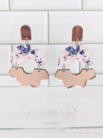 Blush Marble Fan Dangles