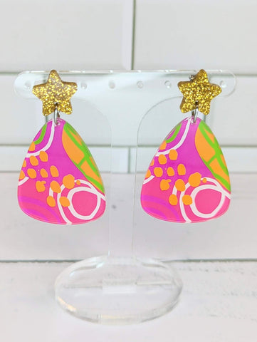 Bright Abstract Christmas Tree Dangle