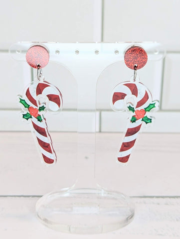 Printed Candy Cane Dangles