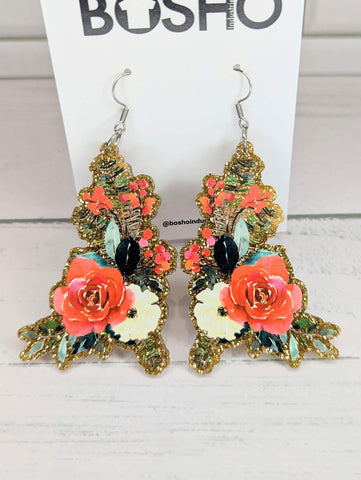 Floral Christmas Dangles