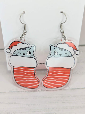 Christmas Stocking Cats Dangles