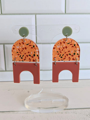 Clay Arch Terrazzo Dangles