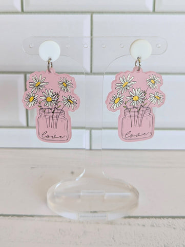 Daisy Love Vase Dangles