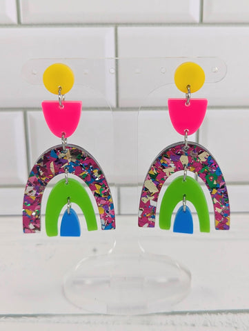 Glitter Rainbow Dangles