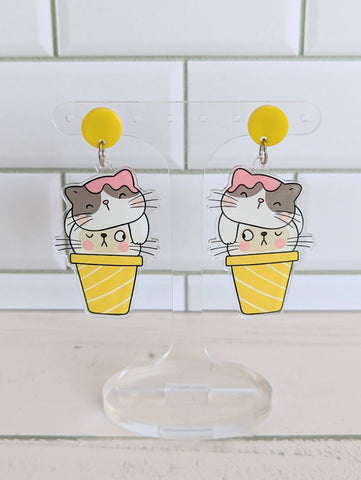 Ice-Cream Kitty Dangles