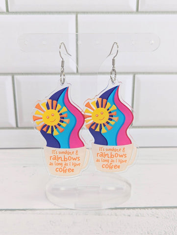 Sunshine and Rainbows Coffee Dangle