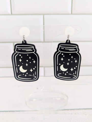 Jar of Magic Dangles with Black toppers