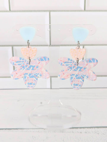 Mini Drop Leaf Dangles with Blue Topper
