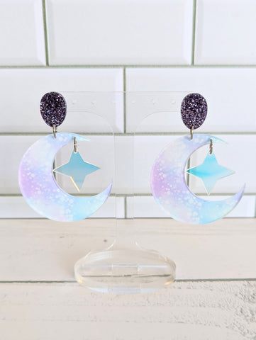 Moon and Star Dangles