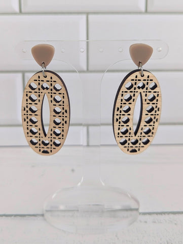 Oval Rattan Dangles