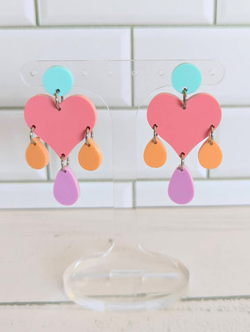 Pastel Heart Dangles
