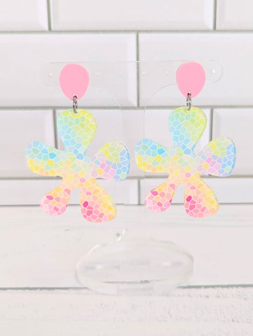Patchwork Floral Dangles