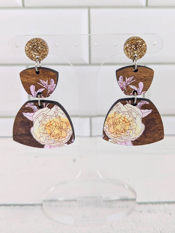 Peony Floral Dangle
