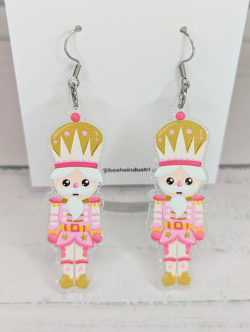 Pink Nutcracker Dangles
