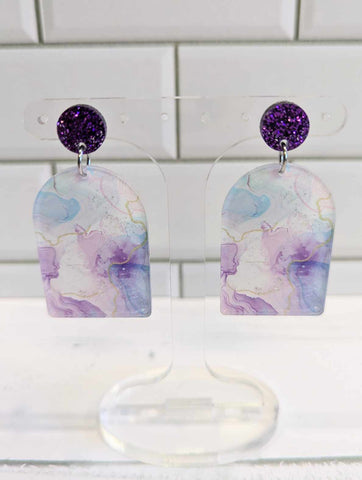 Purple Marble Arch Dangles