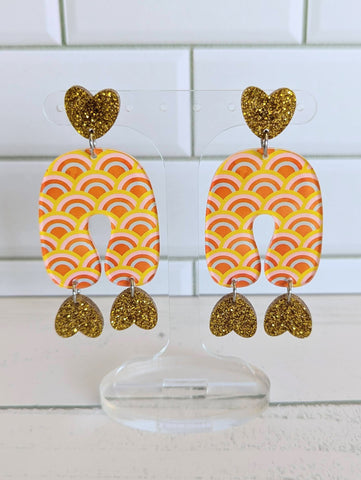 Rainbow Heart Dangles
