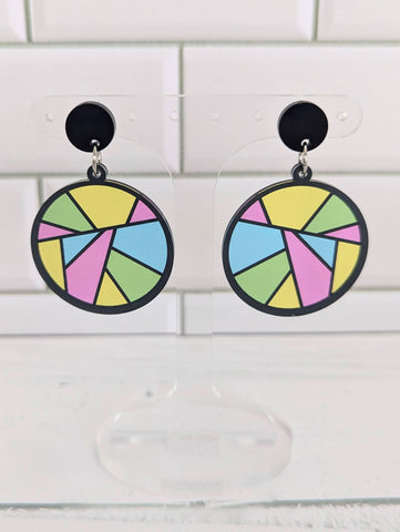 Stained Glass Circle Dangles